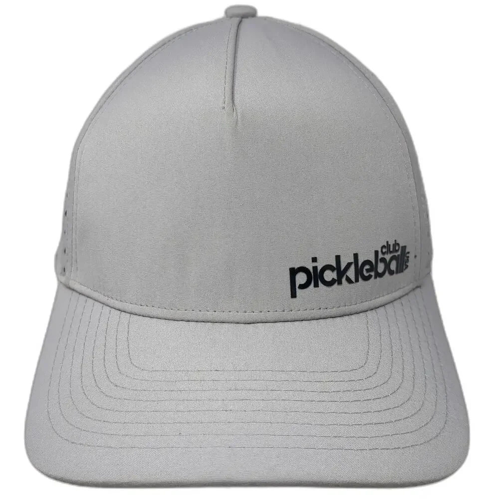 Billest Trucker Hat Gray One Size Snapback Pickleball Club USA Perforated Cap
